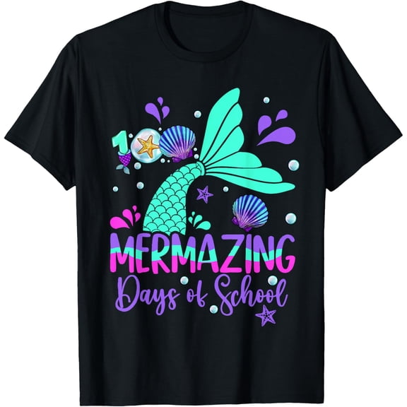 100 Mermazing Days of School Mermaid Teacher Adult T-shirt