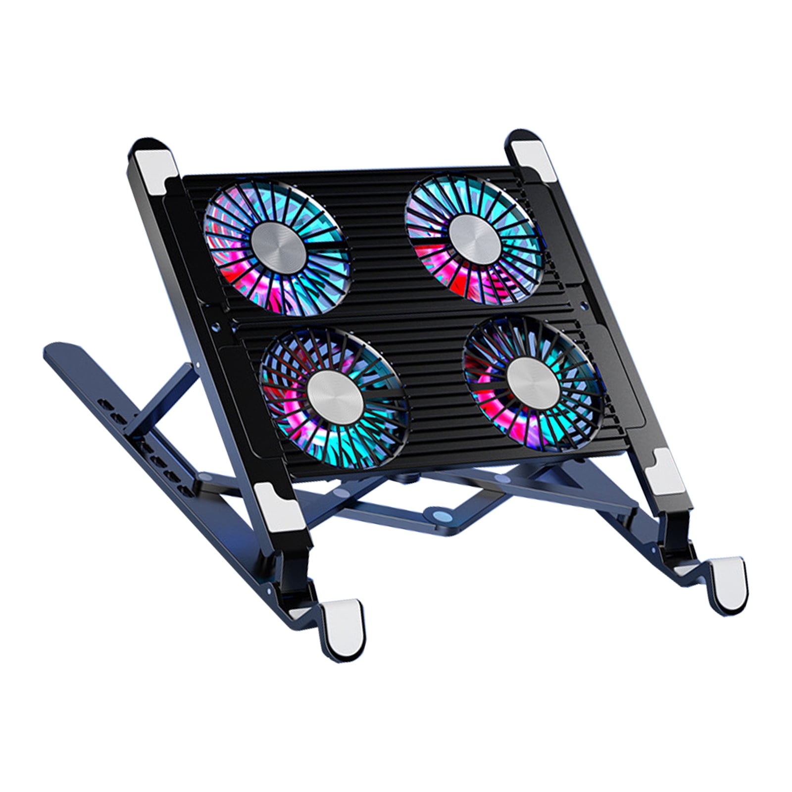 Plastic Laptop Cooling Pad Gaming Laptop Stand Portable Computer Stand Risers LED Fan Folding Bracket for Laptop