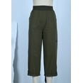 thumbnail image 6 of 90 Percent off Clearance Sale, BiZtdJrK Capri Pants for Women Casual Elastic Waist Workout Joggers Capris Summer Relaxed Fit Cropped Yoga Sweatpants with Pockets Army Green XL, 6 of 9