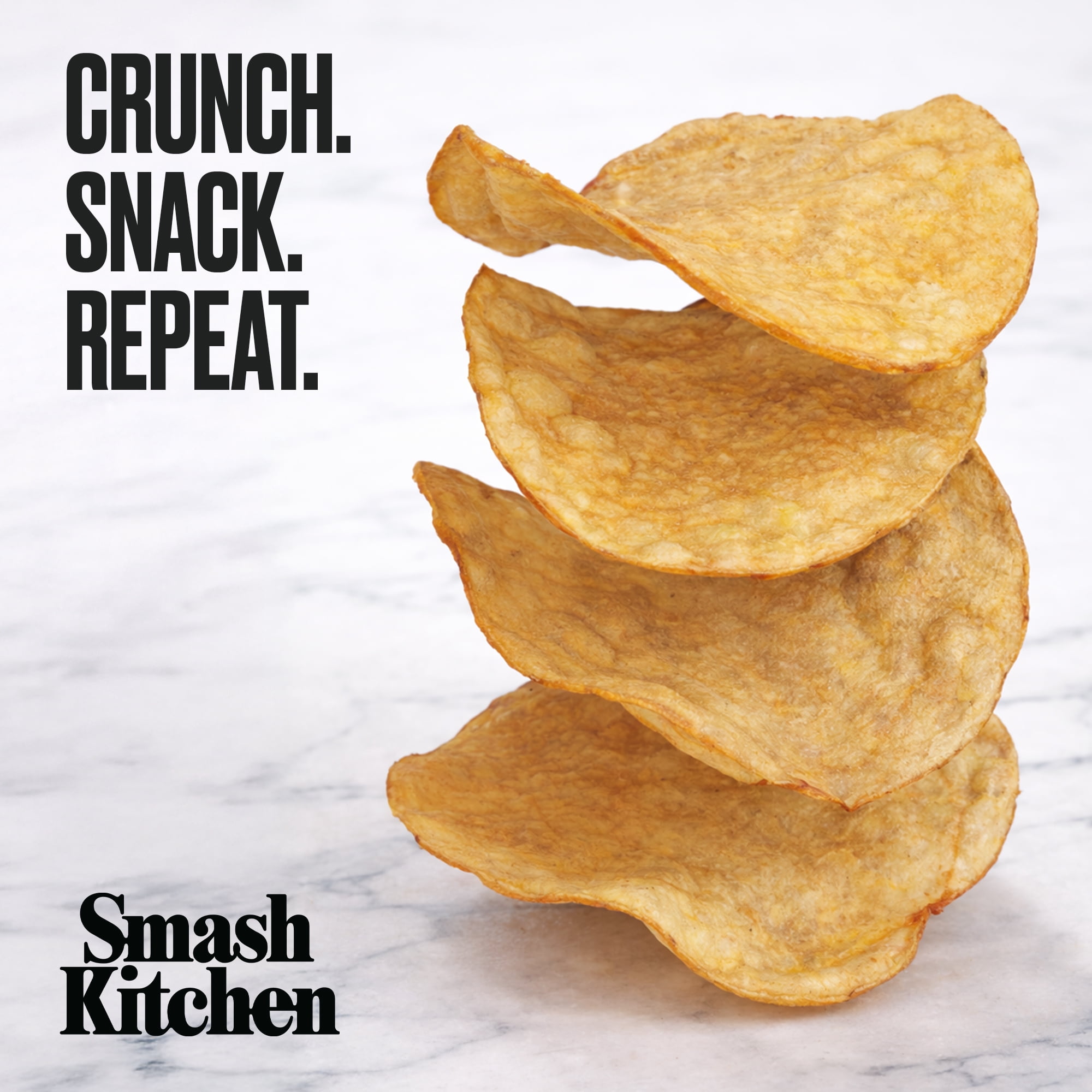 (6 pack) Smash Kitchen Classic Sea Salt Non-GMO Kettle Chips, 6 oz
