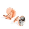 thumbnail image 3 of Marble Elegant Stainless Steel Cuff Links for Dress Shirts - or Weddings and Formal Events, 3 of 6