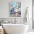 thumbnail image 6 of Canvas Wall Art, Blue Gray Coastal Framed Canvas Prints for Kitchen Bedroom, Oil Painting Modern Abstract Art Small Gallery Wrapped Wall Decor for Home Office, Gifts, 8"x12" Ship Next Day, 6 of 9