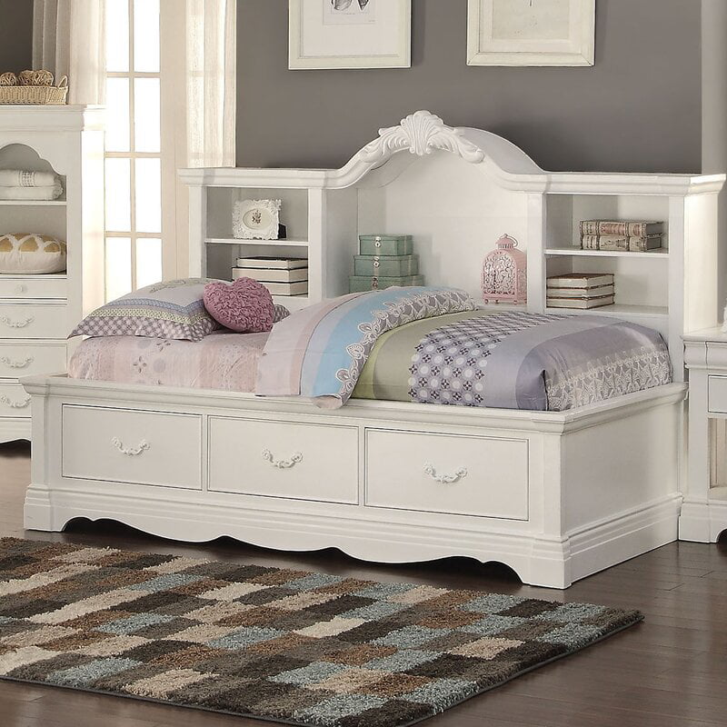twin bed with storage for girl