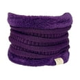 thumbnail image 2 of Funky Junque Kids Fleece Lined Neck Warmer – Toddler & Kids Winter Tube Scarf for Ages 1–9, Double-Layer Cold Weather Gaiter for Boys & Girls - Purple, 2 of 5