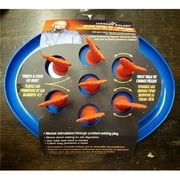 Angle View: Petmate 31968 Jackson Galaxy Go Fish Puzzle Bowl - Blue with Orange Fish Tails