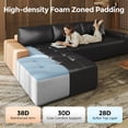 thumbnail image 4 of Patbrela Sectional Sofa, 101" L-Shaped Deep Seat Cloud Couch, Modular Sofa with Back Cushion for Living Room Bedroom, PU Leather, No Assembly Required, Black (Left Facing Chaise), 4 of 11