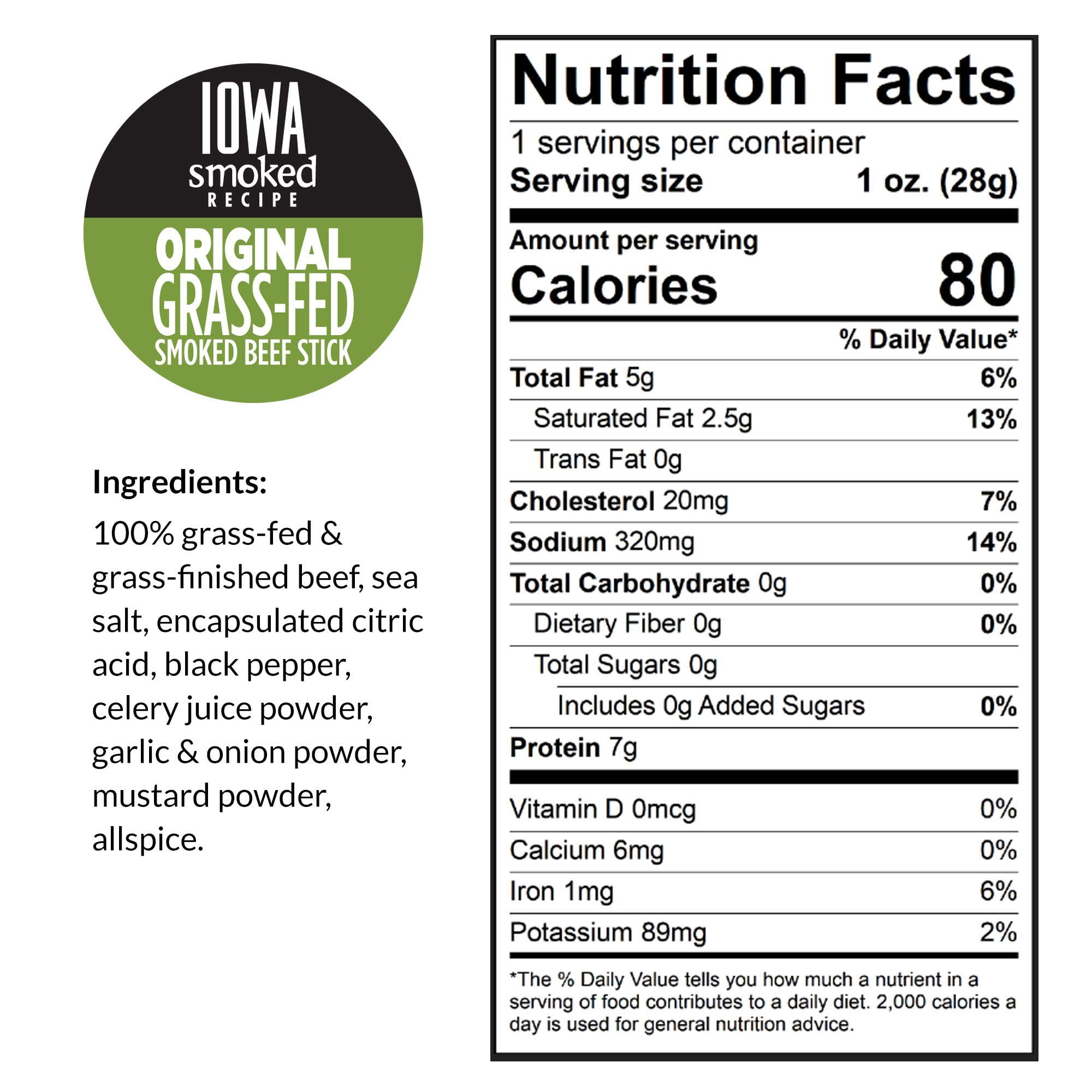 Original Variety, Sogo Snacks, No Sugar, 100% Grass-fed, Non-GMO Beef Sticks. No Nitrates, Gluten, Soy, MSG, Dairy or Nuts. Keto, Paleo Friendly (36 Original, 36 IASM Original, 1-oz, 72-cnt)