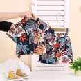 thumbnail image 2 of CAICJ98 Toddler Boy Clothes Hawaiian Outfit Shorts Sets Printed Short Sleeve Button Down Shirt and Shorts Kids Summer Beach Clothes (Multicolour,2-3 Years), 2 of 4