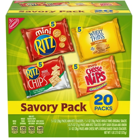 Nabisco Savory Variety Cracker Pack, 18.75 Oz., 20 (Best Healthy Snacks On The Go)