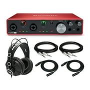 Focusrite Scarlett 8i6 3rd Gen 8x6 USB Audio Interface with Headphones Bundle