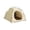 Beige, variant on Triangle Tent Shaped Pet Summer Hideaway House Built-In Cooling Ice Mat Breathable Oxford Fabric Anti-Slip Bottom Foldable Portable Machine Washable Chill Nest(Beige-48X48cm)