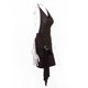 thumbnail image 4 of Vestido Amoldeado Al Cuerpo 4532A Y2K Vestido de cuello halter sin espalda con correa con volantes y cuello oscilante Cgtredaw para Mujer Marrón T S, 4 of 9