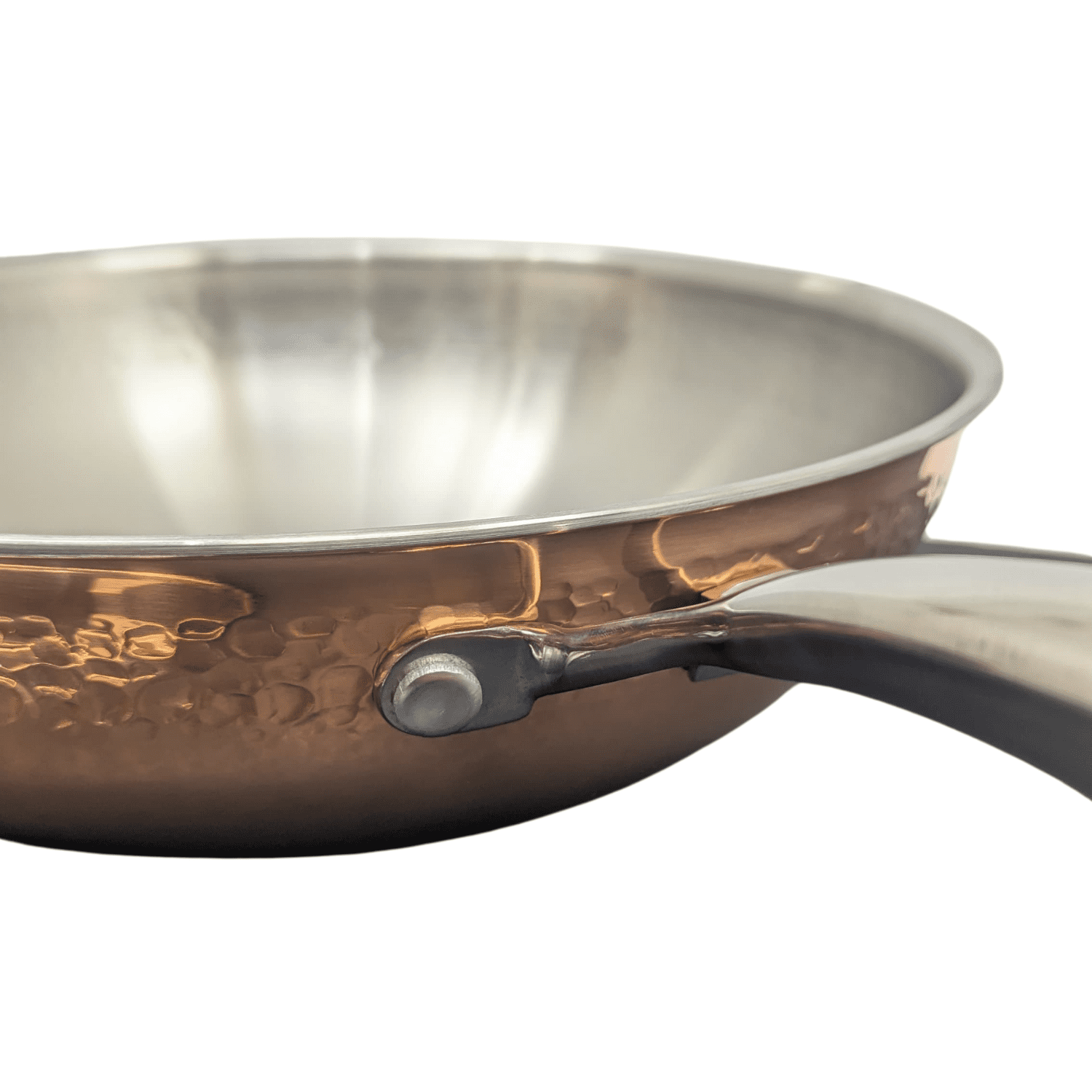 Verka 3-Ply Stainless Steel Copper Hammered Wok, 28cm