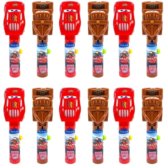 Cars Lollipop Holder Case, 12 Count, Includes Lollipops