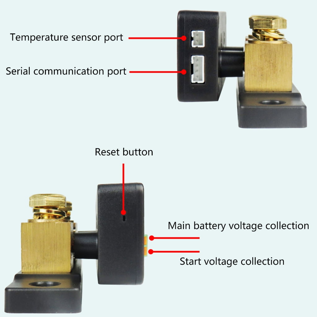 MOMOJIA Charge Discharge Multimeter Battery Monitor DC8-100V Multimeter Coulometer Voltage Current Energy Tester 150A/300A/500A