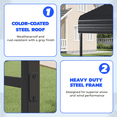thumbnail image 5 of Mellcom Metal Carport 10'x15' ，Heavy Duty Outdoor Carport with Galvanized Metal Roof and Frame for Car,RV and Trucks, 5 of 7