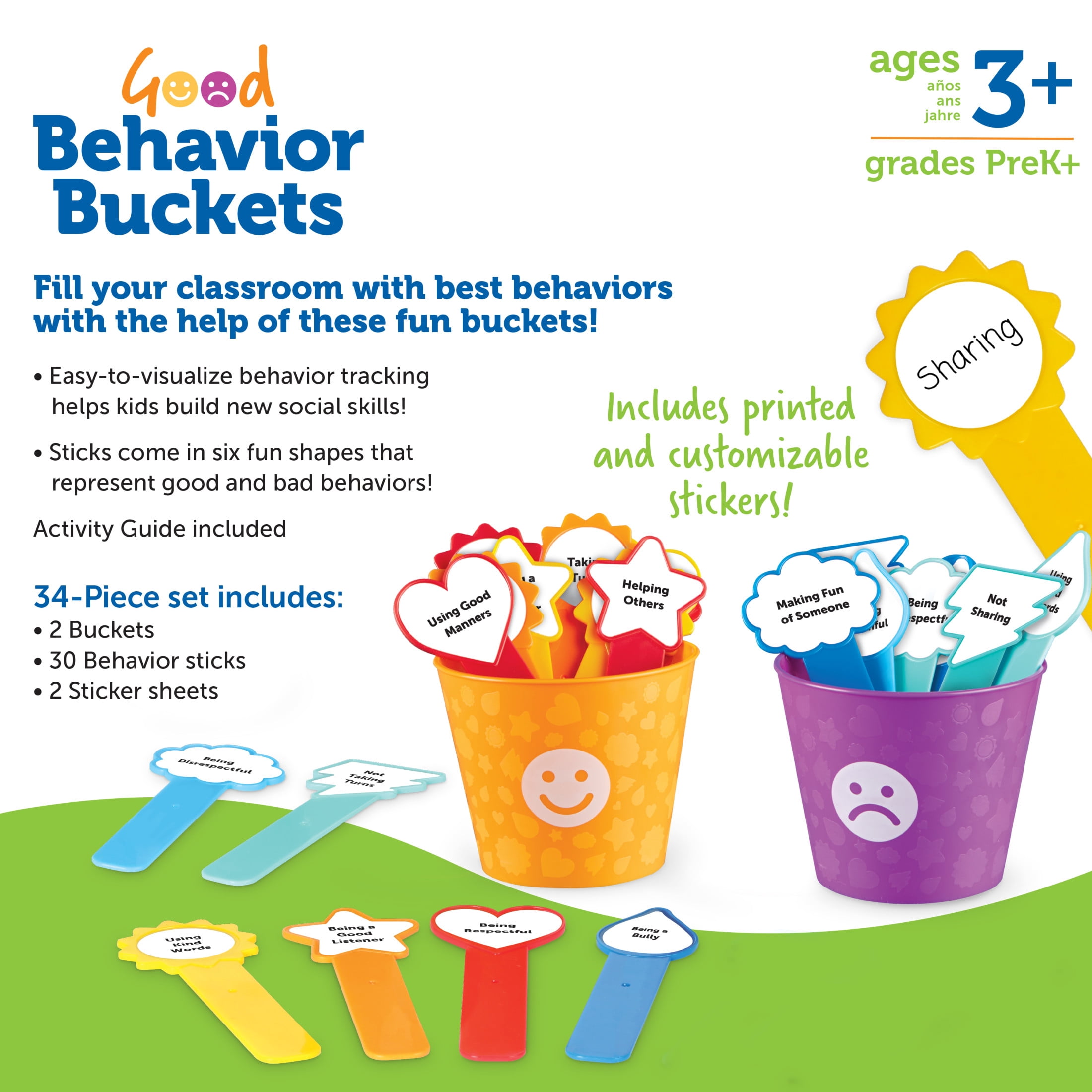 Learning Resources Good Behavior Buckets - Montessori Toys, Calm Down Corner, Ages 3+