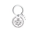 thumbnail image 1 of HOARBOEG Keychains for Men and Women TO MY SON Keychain Pendant A-Z26 Letter Accessory Necklace Round Card, 1 of 6