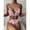 Brown, variant on BONIXOOM One Piece Swimsuit Women Underwire Elastic Printed Two-Piece Sets High Cut Summer Swimwears on Clearance Brown Size 10