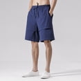 thumbnail image 2 of Sngxgn Men's Short Casual Button up Summer Beach Shorts(Blue,M), 2 of 8