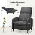 thumbnail image 6 of FunniHomi Recliner Chair Small Recliner Adjustable Reclining Chair Single Sofa with Padded Seat Backrest for Living Room Bedroom, 6 of 7