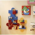 thumbnail image 4 of Puzzle Storage Board, No Drill Wall Mounted Perforated Rack 24x36.2cm Modular Set for Home, Corner Desk with Storage, 4 of 6