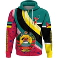 thumbnail image 3 of Sudadera con capucha y cremallera con estampado 3D de la bandera de Mozambique para hombre, ropa informal para niño, sudaderas con estampado de emblema nacional, abrigo africano, 3 of 5