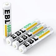 EBL AAAA Batteries, 1.2V 400mAh Ni-MH AAAA Rechargeable Batteries for Surface Pen, 4-Pack