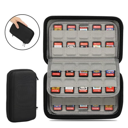 Switch Game Card Holder Case, TSV 80 Slots Game Card Organizer Storage Box Fit for Nintendo Switch/OLED, PlayStation Vita, Micro SD Card, Game Card Protective Carry Case