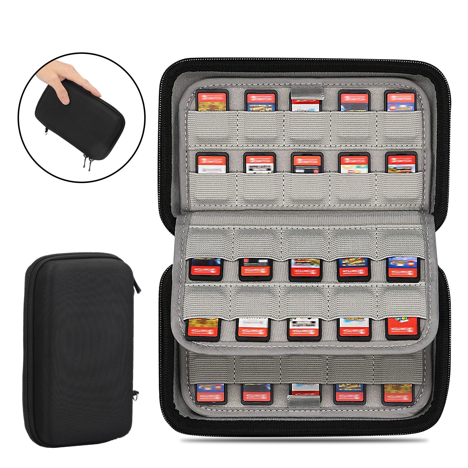 TSV Game Card Storage Case 80 Slots Black photo 1