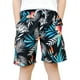 thumbnail image 1 of Pantalones de playa de verano para niños, pantalones de playa con estampado de hojas, pantalones de surf elásticos de cuatro lados, pantalones cortos casuales (negro), 1 of 6