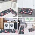 thumbnail image 5 of Pioneer Flower Floral Print Pattern Kitchen Rugs Sets Of 2,Anti Fatigue Kitchen Mat Rugs Non Slip Washable,Decorative Kitchen Floor Mats for Kitchen,Sink,Laundry,17"x30"+17"x47", 5 of 7