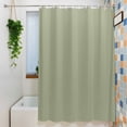 thumbnail image 3 of Sage Green Waterproof Shower Curtain, 48"x72" Washable Polyester Fabric Shower Curtains for Bathroom, Farmhouse Sage Green Decor Decorative Bathtub Curtain Sets with Hooks, 3 of 9