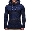 thumbnail image 1 of Men's Knitted Pullover Hoodie Hooded Sweatshirt, 1 of 4