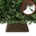 thumbnail image 4 of 22-Inch Water Hyacinth Christmas Tree Collar, Woven Tree Square Base Cover with Cord Cut Out, Natural, 4 of 7