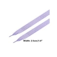 thumbnail image 3 of INSPIRE CHIC Wide Flat Checkered Shoelaces Fabric Ribbon Plaid Fantastic Shoe Laces for Sneaker Sport Shoes 2 Pairs Light Purple 140cm/55.1", 3 of 5