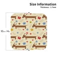 thumbnail image 2 of Pofeuu Dachshund Dog And Flower Print Coasters for Drinks, 4Pack PU Leather Coasters, Bar Drink Coasters for Tabletop Protection, Furniture from Damage-Square, 2 of 6