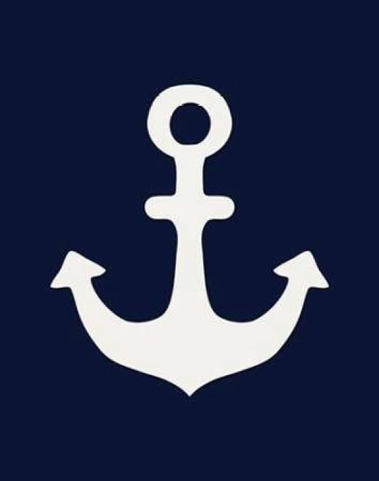 White Anchor On Blu