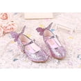 thumbnail image 4 of Zapatos de cuero para niñas, zapatos de tacón alto con purpurina de princesa para niñas, mariposa 3d332, 4 of 5