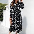 thumbnail image 2 of Lindreshi Fall Dresses for Women 2026 Homecoming Dresses Women Fashion V-Neck Long Sleeve Bandage Print Party Fall Length Dress, 2 of 7