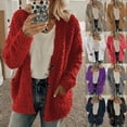 thumbnail image 5 of Abrigo largo suave de otoño para mujer, jersey holgado de punto para mujer, prendas de vestir exteriores con botones, cárdigan, abrigo, suéter, ropa, 5 of 5