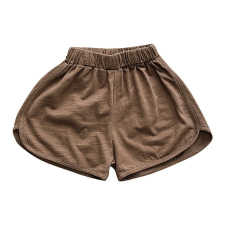 Children Sports Shorts Kids Athletic Short Pants Summer Sports Shorts for Running Dance Women s Boy Shorts Underwear Coffee 2-3Y