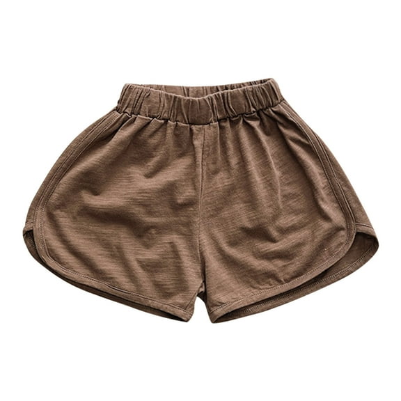 Akafmk Slub Cottons Athletic Shorts,Summer Solid Color Casual Outdoor Bottoms,Lightweight Playwear (Toddler Girl's or Girl's),Sizes 2-10 Years
