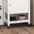 thumbnail image 2 of Small White Cart - 4 Caster Wheels - Kitchen Cleaning - Transport Easily, 2 of 6