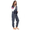 thumbnail image 2 of Women's Fleece Non-Footed One Piece Pajamas Sleepwear Adult Pajamas Ladies Union Bodysuit, 2 of 7