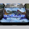 thumbnail image 3 of FUIALDOLG Sea Turtle Floral Map Full Wrap Car Seat Cover for Car Interior Automotive, Comfortable Rear Bench Seat Covers Stretch Car Back Seat Cover Protectors, 3 of 4