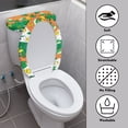 thumbnail image 3 of HELLHERO Clover Lucky Hat Design Soft Polyester Fabric Lid Cover Set for Toilet, Washable and Reusable Machine Washable Toilet Lid Dust Cover Set, 3 of 8