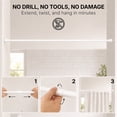 thumbnail image 4 of Tension Adjustable Shower Curtain Rod 43-79 Inches White, 4 of 9