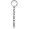 thumbnail image 2 of Solid 10K White Gold Polished F Script Initial Charm, 2 of 6
