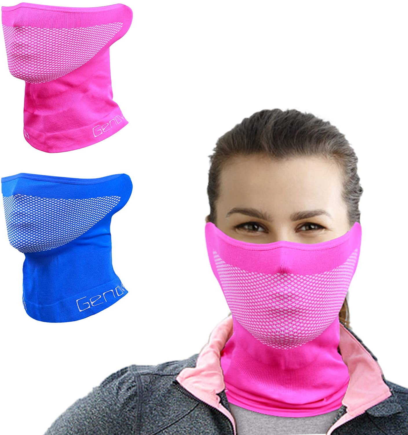 Genovega Super Stretchy Seamless Neck Gaiter for Sport Accord with